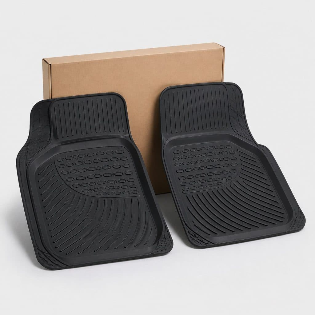 Jeu de 2 tapis avant universels en caoutchouc