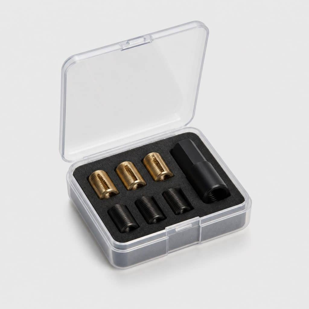 Kit d'adaptateurs de filetage pour pommeau universel